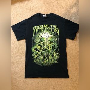 Small Bring Me the Horizon Green Zombies Deadstock Event Tour T-shirt Black
